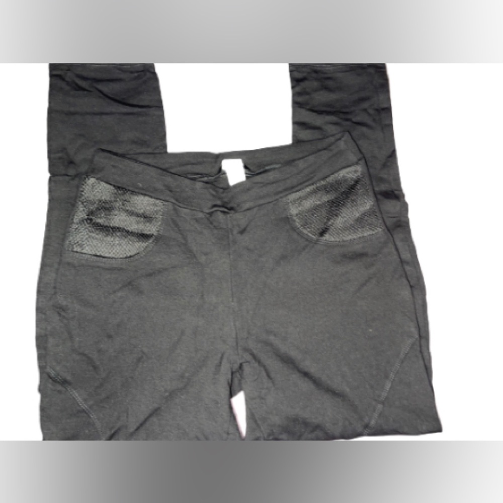 Stefano Di Roma Black Leggings - Large